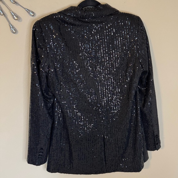 Philosophy Black Sequin Blazer Jacket Size Small NWT - Picture 6 of 15